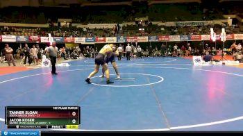 197 lbs Finals (2 Team) - Jacob Koser, United States Naval Academy vs Tanner Sloan, South Dakota State