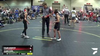 65 lbs Round 2 (6 Team) - Kasen Karl, Untouchables Purple vs Tyler Nowicki, Indiana Outlaws