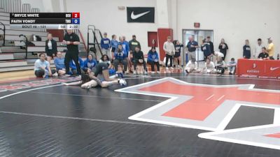 131 lbs Quarterfinal - Faith Vondy, Texas Wesleyan vs Bryce White, Oklahoma City University