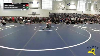 114 lbs Cons. Semi - Addison Strenfel, Bear Cave Wrestling vs Aria Gugino, NWAA