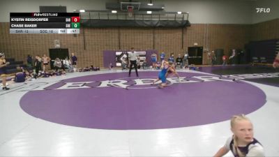 95 lbs Finals (2 Team) - Chase Baker, Southeast vs Kystin Reisdorfer, Saratoga Middle School