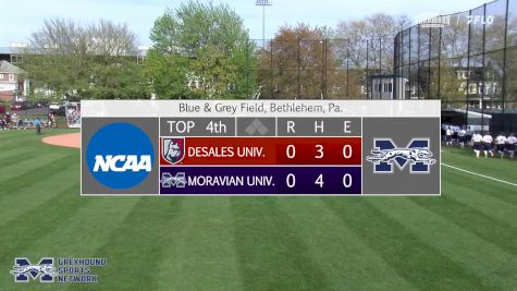 Replay: DeSales vs Moravian | Apr 24 @ 5 PM