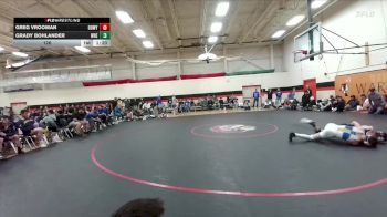 126 lbs Finals (8 Team) - Greg Vrooman, DouglasWY vs Grady Bohlander, Wheatland