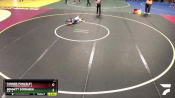 65 lbs Semis (4 Team) - Bennett Sorensen, K-M vs Tanner Poncelet, Z-M (Zumbrota/Mazeppa)