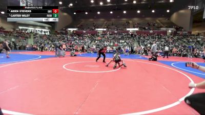 68 lbs 3rd Place Match - Carter Wiley, Pottsville Apache Youth Wrestling vs Aiden Stevens, Gravette Wrestling Club