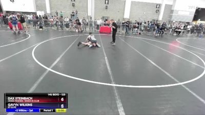 125 lbs Semifinal - Dax Steinbach, Crass Trained: Weigh In Club vs Gavyn Wilkins, RT Elite