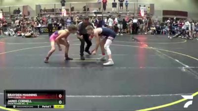 130 lbs Quarterfinals (8 Team) - Brayden Manning, Team Illinois vs Jared Cornell, Ragin Raisins WC