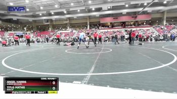 205 lbs Cons. Round 1 - Angel Harris, Junior Grizzlies vs Titus Mathis, Bobcat