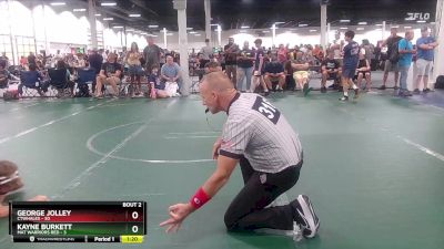 100 lbs Round 1 (6 Team) - George Jolley, CTWHALES vs Kayne Burkett, Mat Warriors Red