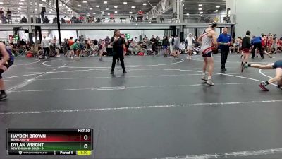 113 lbs Round 7 (8 Team) - Hayden Brown, Bearcats vs Dylan Wright, New England Gold