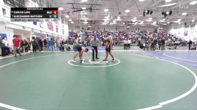 Boys 285 lbs Cons. Round 2 - Carlos Latu, Woodside Boys vs Aleczander Matthew, Santa Teresa Boys