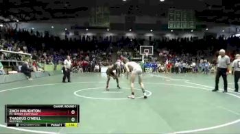 132 lbs Champ. Round 1 - Thadeus O`Neill, Westfield. vs Zach Haughton, Mt. Vernon (Fortville)