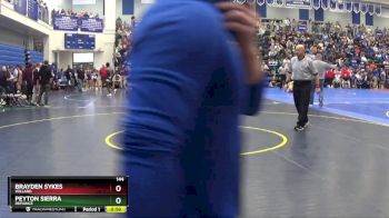 144 lbs Cons. Round 3 - Brayden Sykes, WILLARD vs Peyton Sierra, DEFIANCE