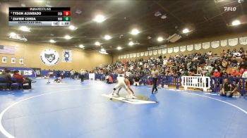 132 lbs Quarterfinal - Zavier Cerda, Hoover vs Tyson Alvarado, Coalinga