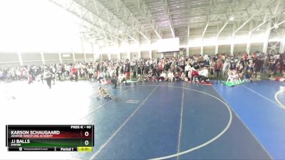 40 lbs Cons. Semi - Karson Schaugaard, Aviator Wrestling Academy vs Jj Balls, Empire