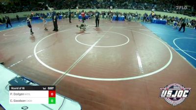 55 lbs Round Of 16 - Perry Dodgen, Wesley Wrestling Club vs Crew Goodson, Cashion Youth Wrestling