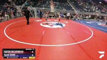71 lbs Semifinal - Colton Oeltjenbruns, Green River Grapplers Wrestling vs Blake Rager, Sheridan Wrestling Club