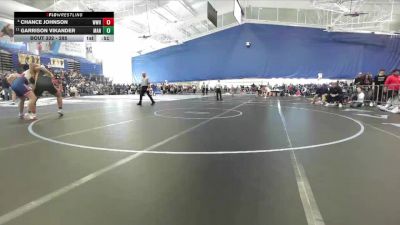 285 lbs Cons. Round 3 - Garrison Vikander, Manhattan vs Chance Johnson, Wichita-West Hs