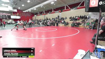 140 lbs Cons. Round 6 - Ezekiel Fellman, Casa Grande High School vs Joshua Perez, De La Salle High School