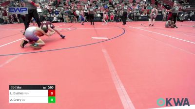 70-73 lbs Semifinal - Liam Dyches, IRONMEN Wrestling Club vs Ashur Crary, Bristow Wrestling