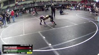 58 lbs Cons. Round 2 - Finley Mundorf, Mullen Youth Wrestling vs Kirsten Kingsley, Battle Creek Brave Elite