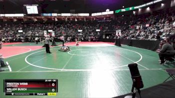 96 lbs Cons. Round 3 - Preston Webb, Unattached vs Willem Busch, CPWA