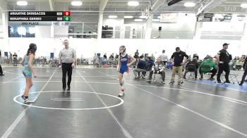 93 lbs 3rd Place - Arianthe Skinsacos, Maine Trappers WC vs Seraphina Geribo, Iron Faith WC