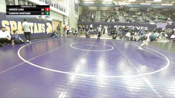 110 lbs Cons. Semi - Adrien Lara, Great Falls High/MSDB, MT vs Carson Worthen, Belgrade
