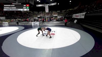 135 lbs Cons. Sub-semis - Marbella Nunez, Royal High School Wrestling vs Madison Cook, Justin Garza High School Wrestling