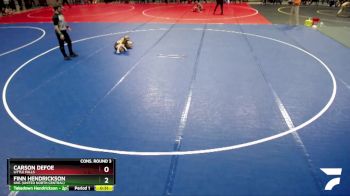 45 lbs Cons. Round 3 - Carson Defoe, Little Falls vs Finn Hendrickson, UNC (United North Central)