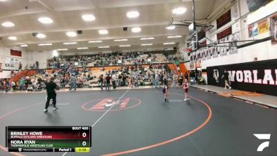 40-46 lbs Round 1 - Brinley Howe, Buffalo Outlaws Wrestling vs Nora Ryan, Thermopolis Wrestling Club