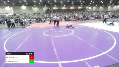 73 lbs Consi Of 8 #2 - Michael Spillner, USA Gold vs Latrell Matheus, Gold Rush Wrestling