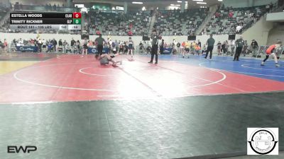108 lbs Consi Of 8 #1 - Estella Woods, Claremore Wrestling Club vs Trinity Rickner, Glenpool JH