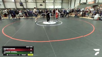 160 lbs Champ. Round 2 - Peter Koenig, WA vs Carson Howell, CA