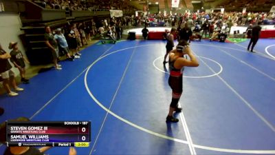 187 lbs Round 2 - Steven Gomez Iii, Granite Wrestling Club vs Samuel Williams, Livermore Wrestling Club