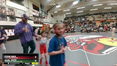 46 lbs Round 2 - Hazel White, Thermopolis Wrestling Club vs Pyper Price, Camel Kids Wrestling