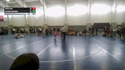 61 lbs Champ. Round 1 - Oliver Boysen, SYRACUSE vs Tate Cox, Bear River