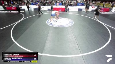 79 lbs Quarterfinal - Richard Garcia, Golden Hawks Wrestling Club vs Maksim Sherstnev, California