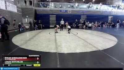 85 lbs Quarterfinal - Rykar Shindledecker, All In Wrestling vs Logan Batchelor, Lionheart