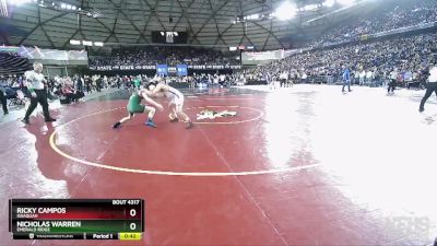 4A 132 lbs Cons. Round 3 - Nicholas Warren, Emerald Ridge vs Ricky Campos, Issaquah