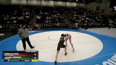 147 lbs Champ. Round 3 - Hyrum Dutson, Mountain View vs Carson Leishman, Ridgeline