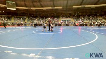 60 lbs Round Of 16 - Lane Jager, Carl Albert vs Jaxon Saunders, Woodland Wrestling Club