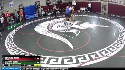 212-216 lbs Semifinal - Edward Romo, Mojave vs Damian Ellis, Deer Valley High School