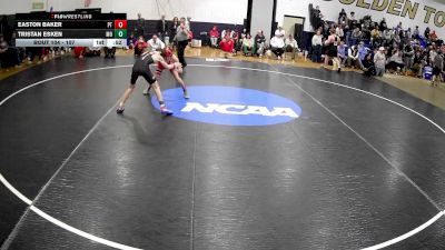 107 lbs Round 3 - Tristan Esken, Moon vs Easton Baker, Peters Township