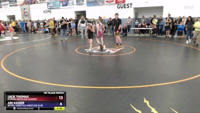 78 lbs 1st Place Match - Ari Kaiser, Bethel Freestyle Wrestling Club vs Jack Thomas, Pioneer Grappling Academy