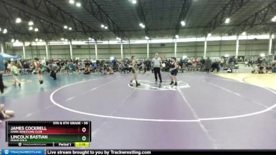 95 lbs Quarterfinal - Lincoln Bastian, Idaho Gold vs James Cockrell, Hawk Wrestling Club