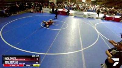 120 lbs Semifinal - Jack Baker, Livermore Elite Wrestling Club vs Cole Cronan, Turlock High School Wrestling