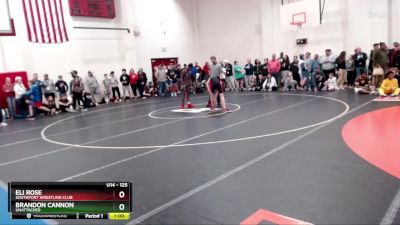 125 lbs Round 2 - Brandon Cannon, Unattached vs Eli Rose, Southport Wrestling Club