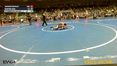 96 lbs 5th Place - Jackson Beckley, Team Tulsa Wrestling Club vs Sawyer Akel, Florida Scorpions