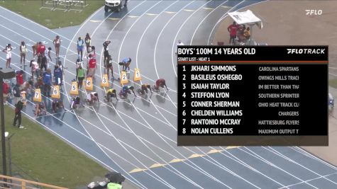 Youth Boys' 100m, Finals 1 - Age 14
